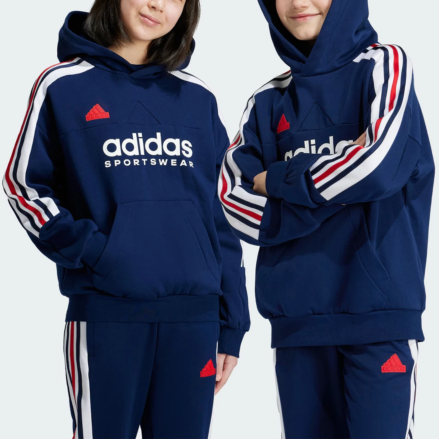 adidas-official-2024-new-kids'-casual-loose-hoodie-iy6380