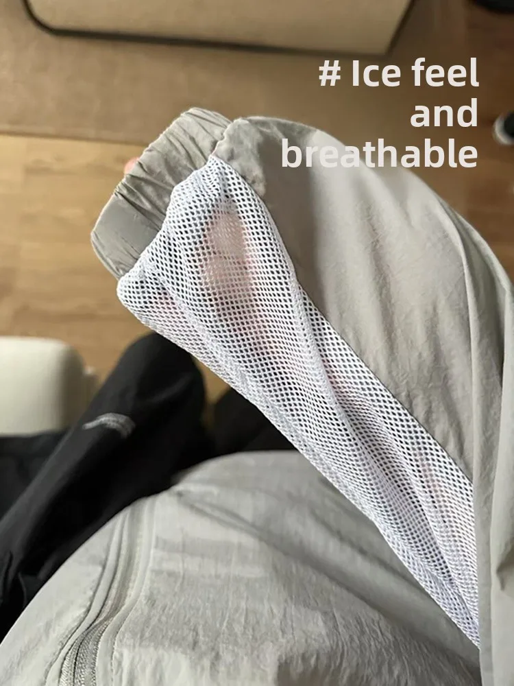 

Ice Silk Me Qui Dry UV Protection Clothing Men's Summer UPF50 Anti UV Skin irt Outdoor Fiing Jaet Breathable