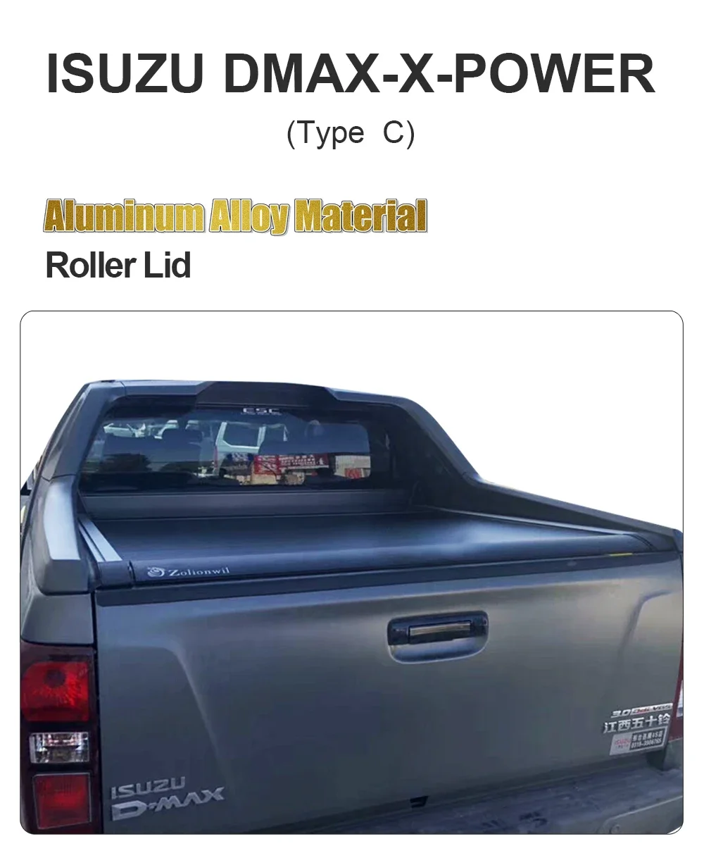 Pickup Truck Roller Shutter Lid Tonneau Cover For Great Wall Poer Power Gwm Cannon Pao Isuzu Dmax D-max JAC T8 T6 MAXUS T60