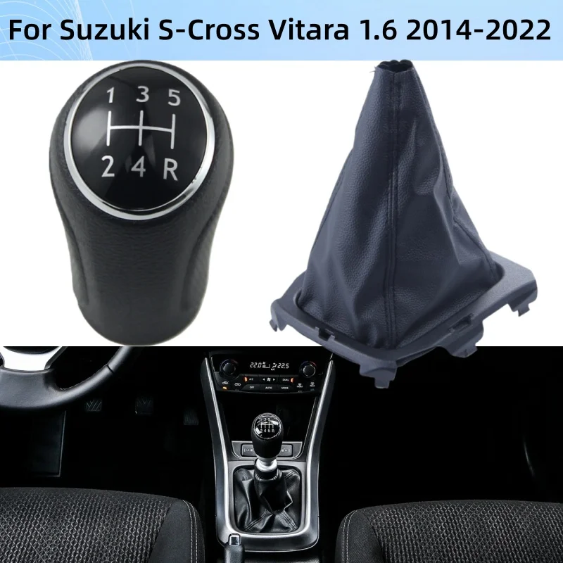 Mannual Transmission For Suzuki S-Cross Vitara Gear Shift Knob / Gear Lever Gear Shifter Boot Case 2014 2015 2016 2017 2018 2022