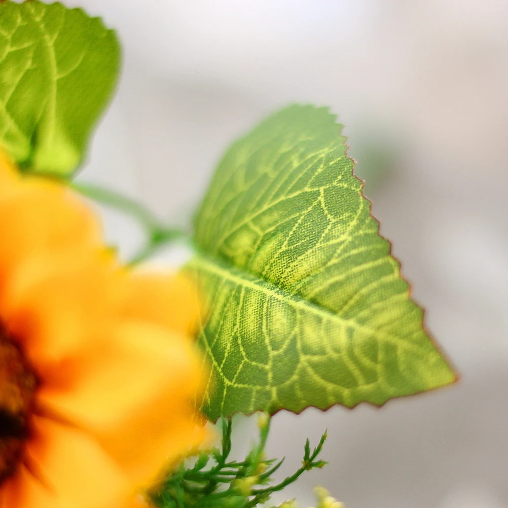 

5 Head Artificial Sunflowers Faux Sunflower Fake Sunflower Decor For Home Office Party Simulation Greenery