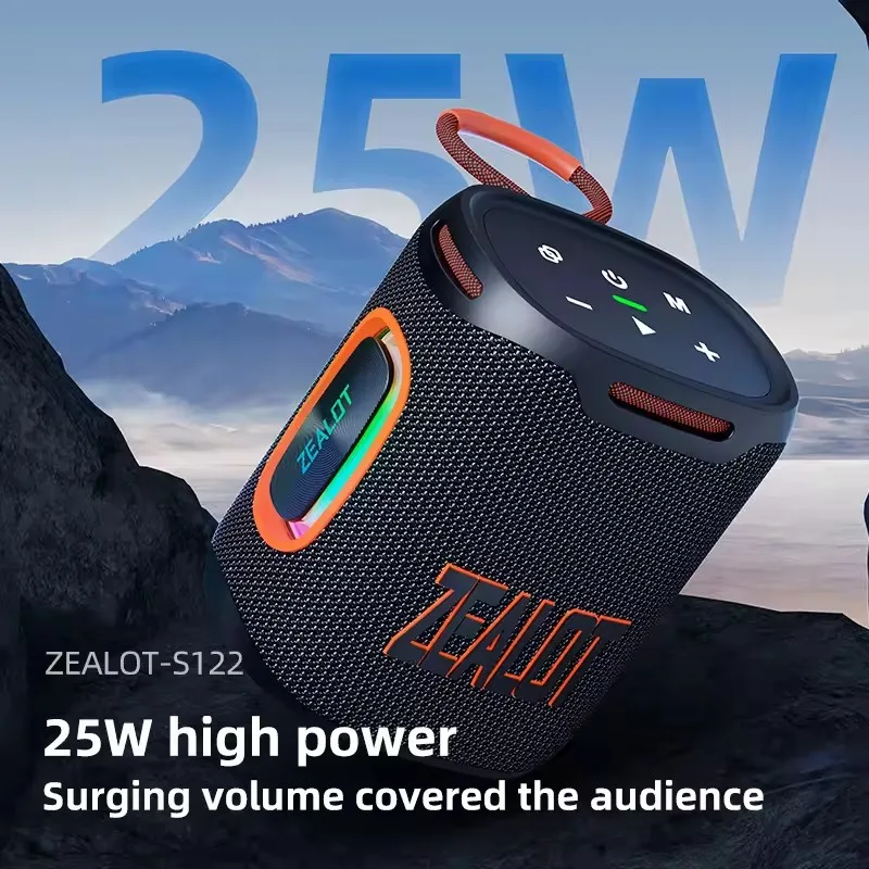 

S122 Portable Outdoor Bluetooth Speaker Bass Wireless Speaker BT5.4 TWS Connectivity Sound Box , for birthday