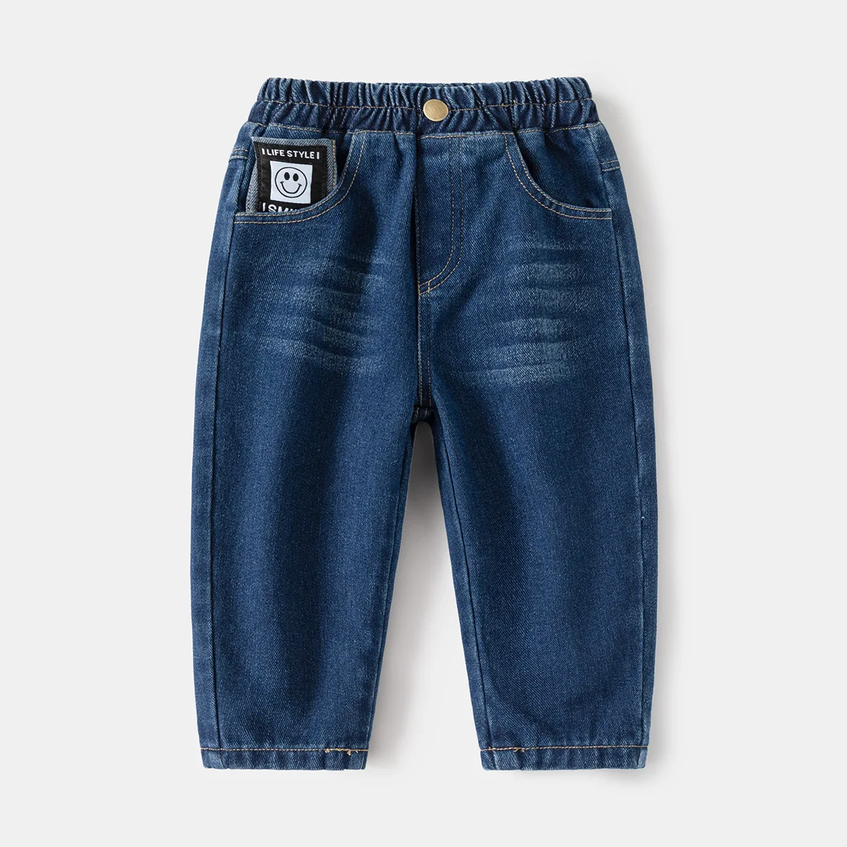 

New 2025 Spring Autumn Boys Fashion Solid Jeans Long Trousers Kids Classic Denim Pants Casual Jeans Clothing for 2-6 Years