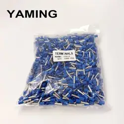 2.5mm2 E2512 Cable Wire Tube insulating terminals 14 AWG Connector Insulating Crimp Insulated Terminal 1000PCS/Pack
