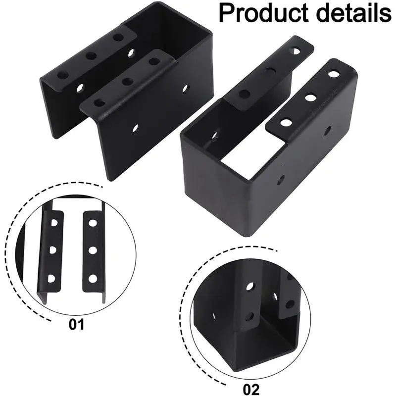AAAN-Indoor And Outdoor Use Black Joist Hanger Black Joist Hanger Weather Resistant Design