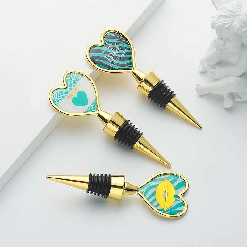 

40pcs Creative Reward Small Gift Wedding Supplies Valentine's Day Gift Heart Shaped Wine Stopper