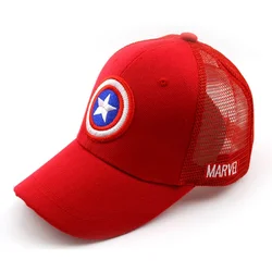 Disney Anime Cartoon Captain America Hat For Kids Boy Girl Autumn Baby Baseball Cap Children Hip Hop Sun Hats Kids Snapback Caps