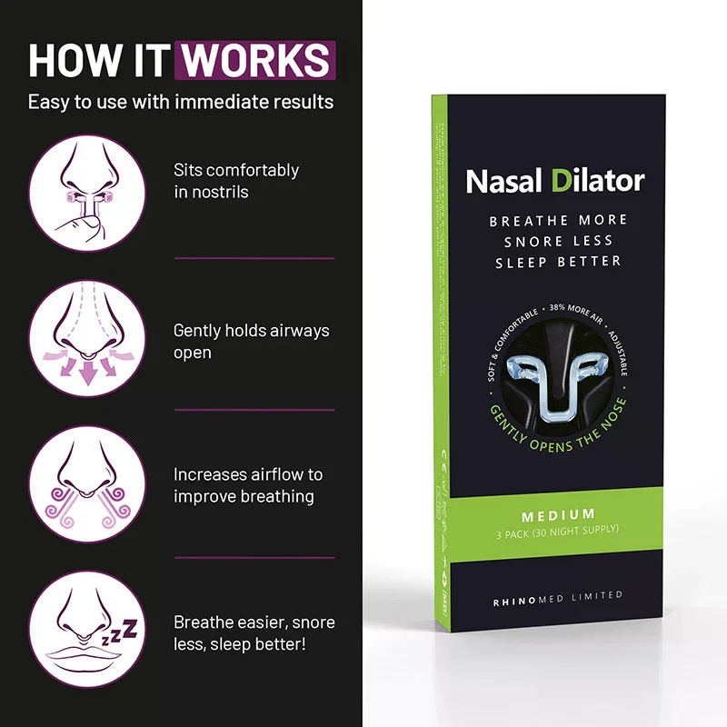 

3Pcs Nasal Dilator For Snore Reduction Increase Airflow Anti Snoring Devices
