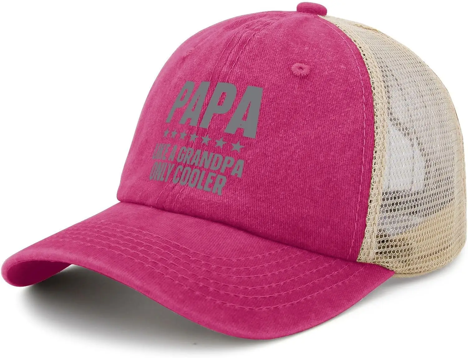 Funny Papa Art for Grandpa from Grandkids Father's Day Hat for Men Baseball Cap