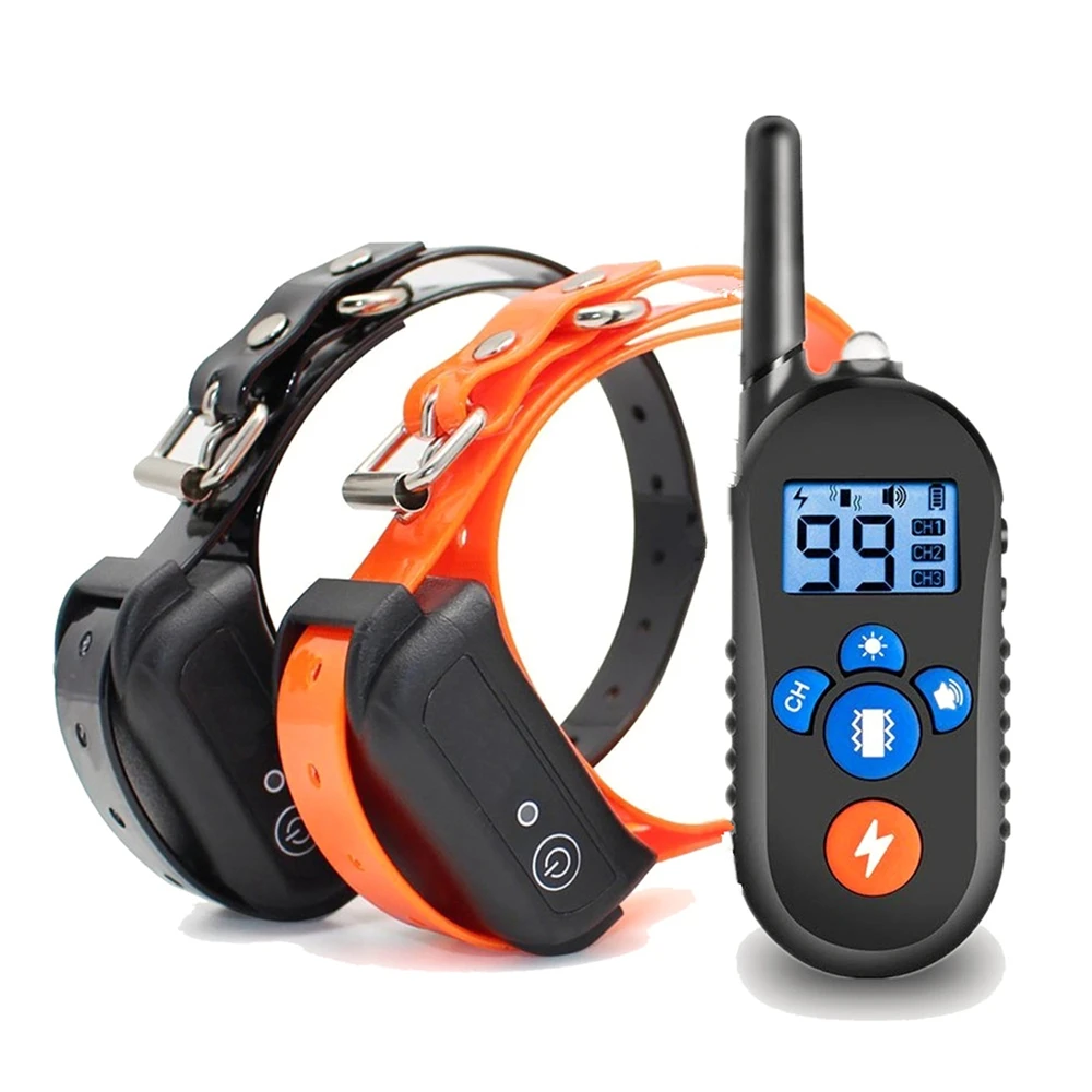 

Electric Dog Training Collar Dog Anti Bark Device Waterproof Rechargeable Pet Remote Control For All Size Shock Vibration Sound