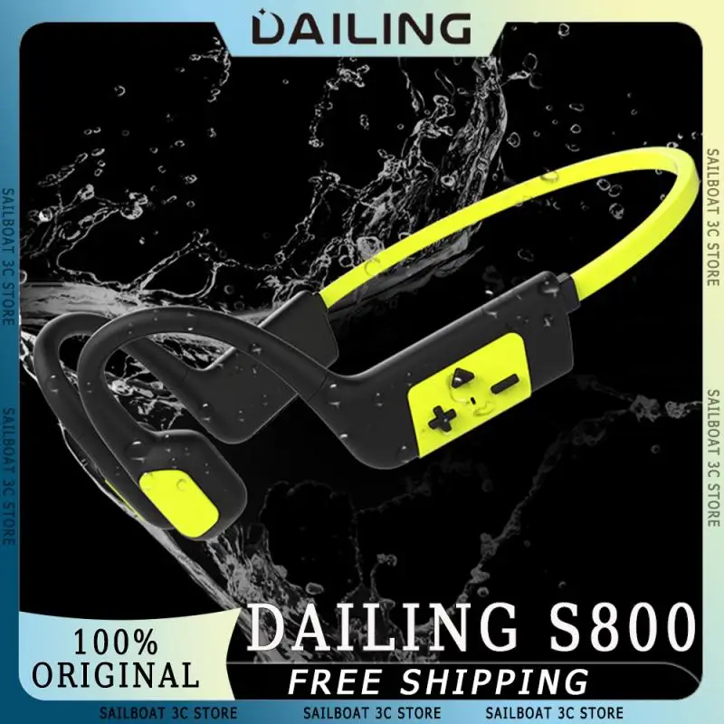 

DaiLing S800 Bone Conduction Earphones Stereo Surround Sound IPX8 Waterproof Open Swimming Earbuds Custom Bluetooth Earphones