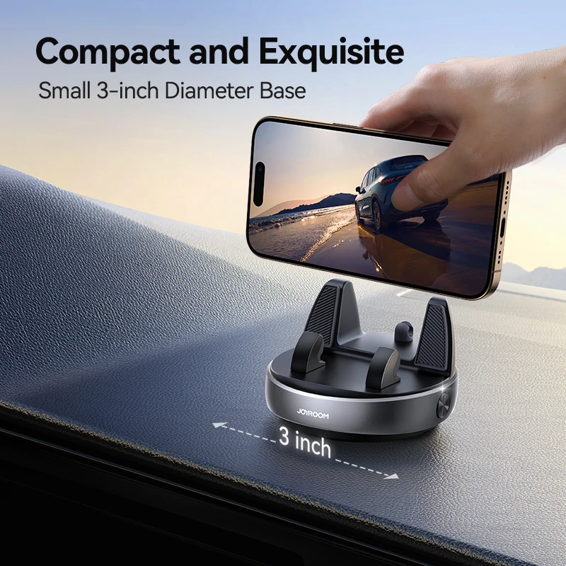 Joyroom Dashboard Car Phone Mount Holder One-Handed Operation Car Navigation 360°Rotation Holder For iPhone 16 Pro Max JR-ZS330