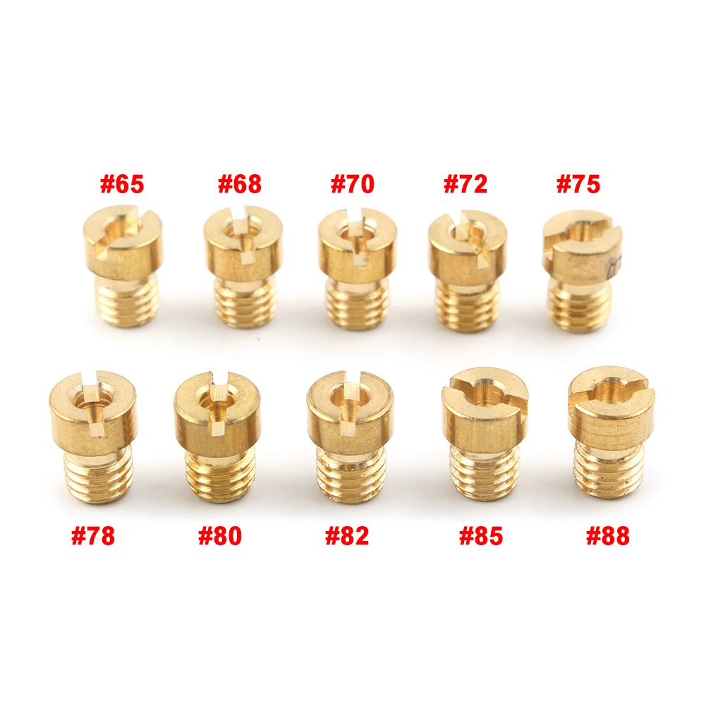 10 pcs Main Jets Carburetor for PWK Keihin OKO CVK NSR KSR Carb Set Injector Nozzle