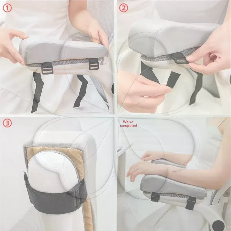Soft Sponge Office Chair Armrest Elbow Pads 1Pair Pressure Reducing Elbow Pillow Support for Office Worker Pain Relief