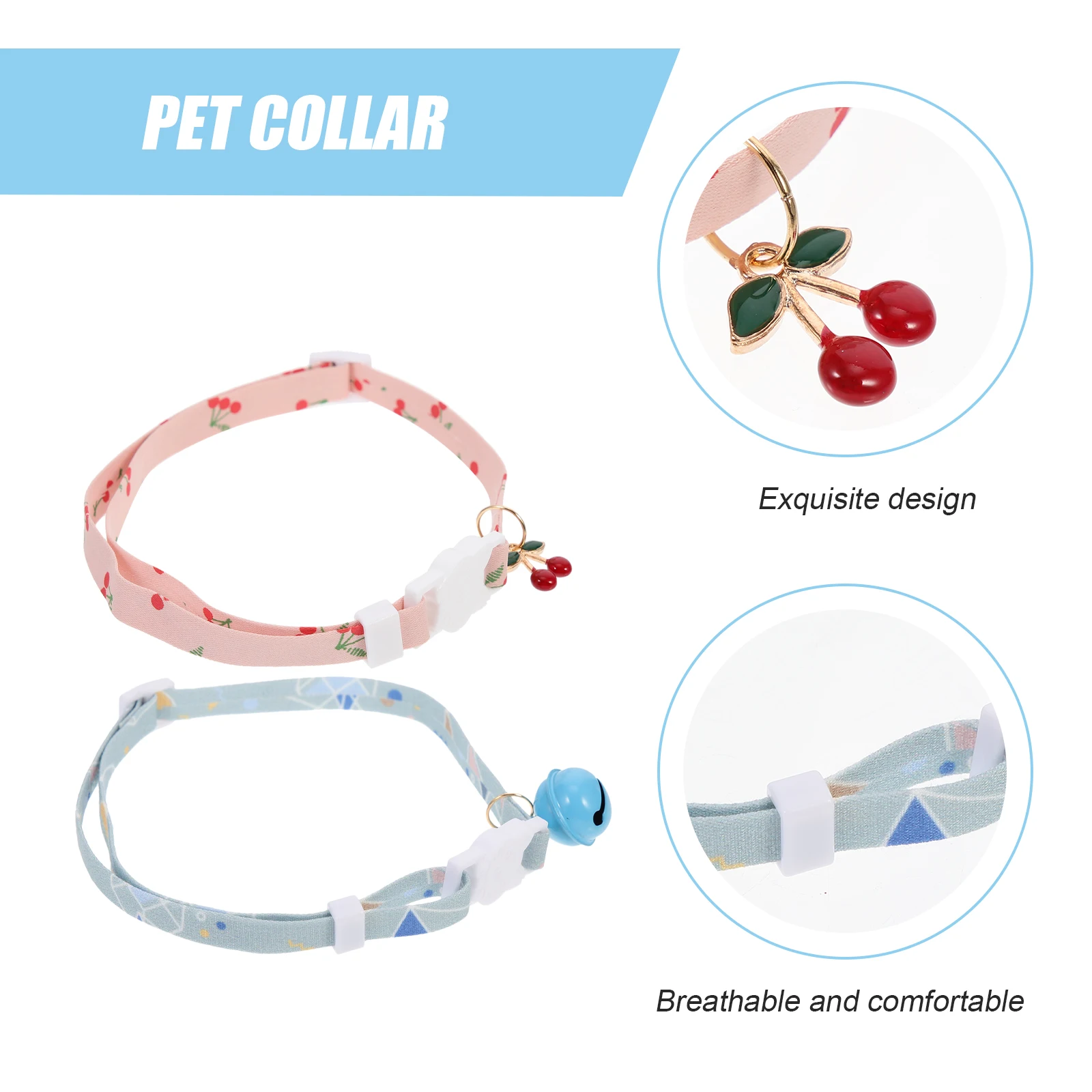 

2Pcs Decorative Pet Collar Kitten Puppy Necklace Comfortable Wear Daily Parties Christmas Birthdays Weddings Pet Dog Necklace