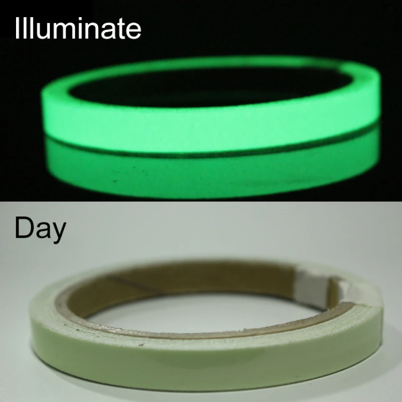 1/2PCS 1M Glow Stickers Fluorescent Self-adhesive In The Dark Polychromatic Selection Security Warning Effect Home Decoration