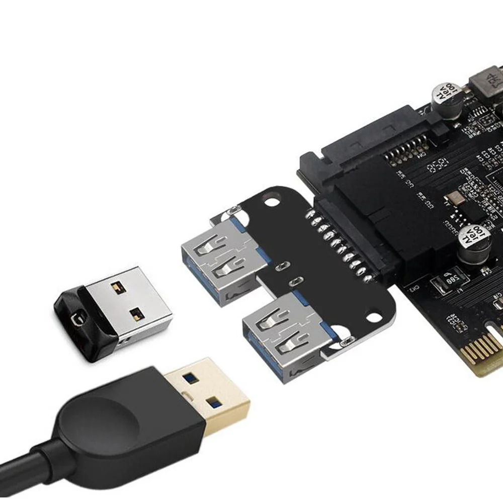 デスクトップマザーボード用メスコネクタ,20ピンからデュアルUSB 3.0アダプタ,2ポートへのヘッダ,ph22,19ピン,新品