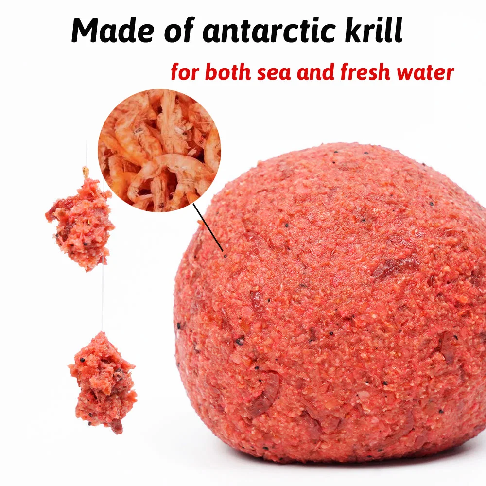 Antarctic Krill Fishing Feed Attractant Bait 100g Fishy Smell Flavor Wire Drawing Sticky Hook Bite Food Additive Pesca Soft Lure