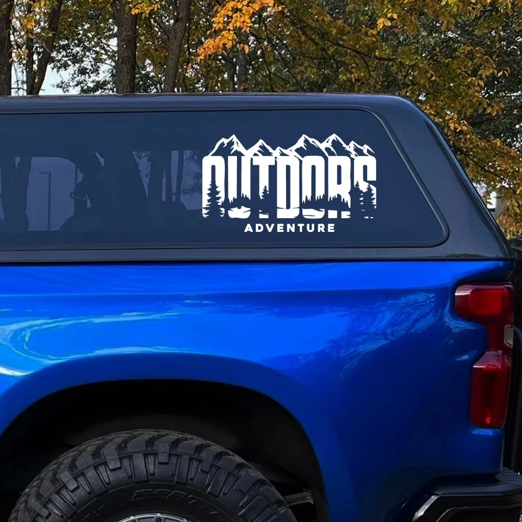 

1 шт., кемпинг, приключения, горный пикап, путешествия, автофургон, внедорожные дверные наклейки, окно автомобиля, заднее лобовое стекло, персонализированные наклейки для автомобиля