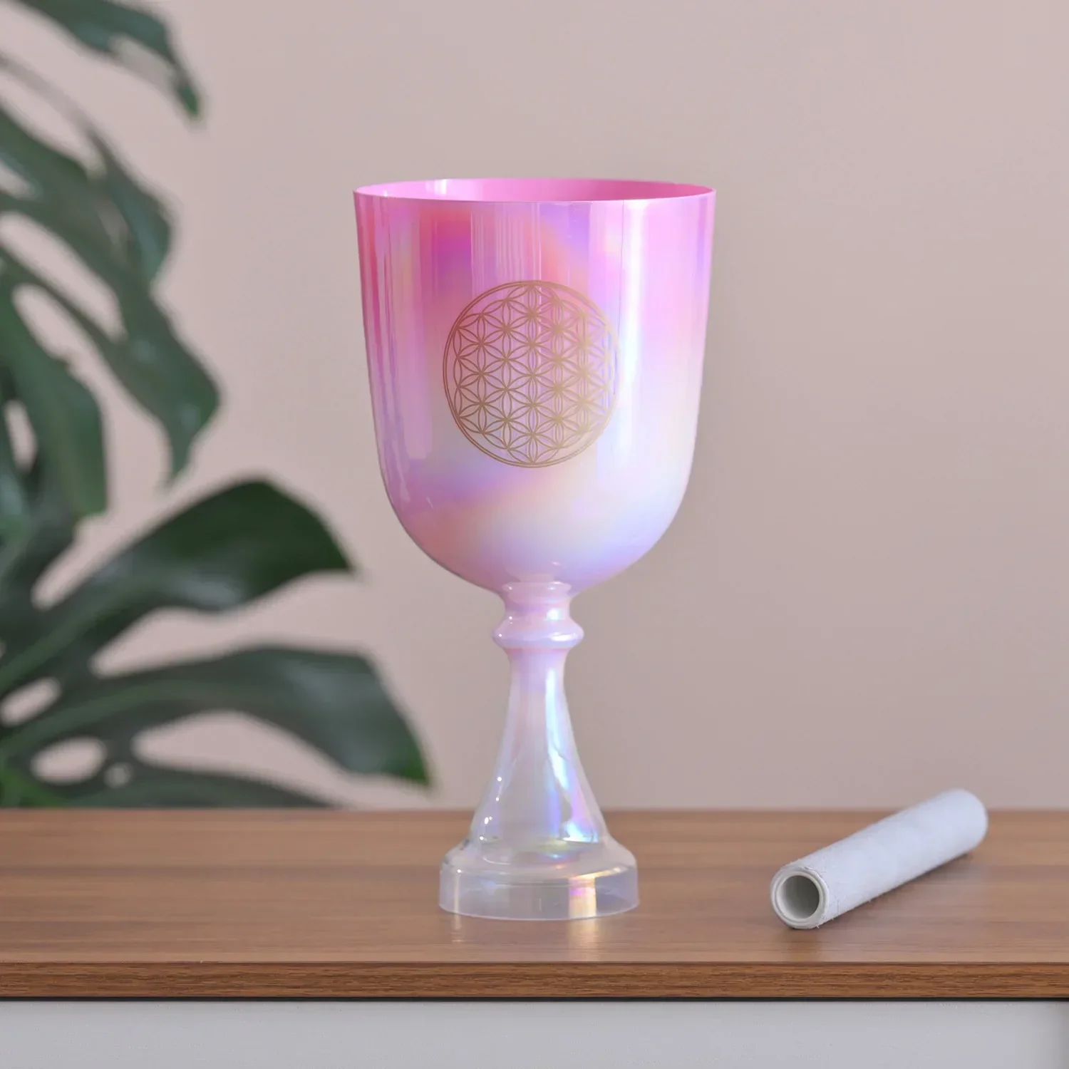 Star Linkup Gradient Pink Alchemy Crystal Singing Chalice Holy Grail Portable Sound Healing Instrument for Yoga Sound Bath Meditation Chakra Balancing Spiritual Sound Therapy