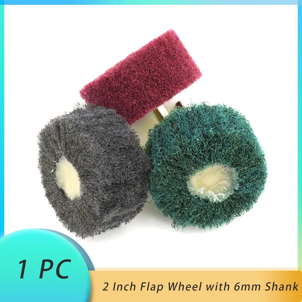 

1 Pcs 25×50mm Abrasive Flap Scouring Buffing Pad Polishing Wheel 6mm Shank for Sanding Tubes, Grinding rust, Paint For Drill