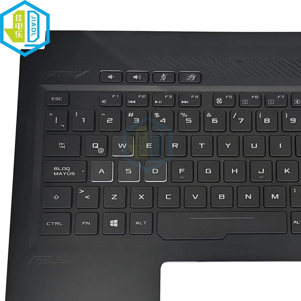 Imagem -04 - Teclado Backlight Latin Palmrest para Asus Rog Strix Gl503 Gl503v Gl503vm Gl503vd Gl503vs 90nb0g51 90nb0cq2 c Teclados Escudo