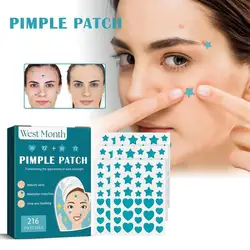 216PCS Acne Pimple Patch, Blue Star-Shaped Hydrocolloid Acne Patches With Tea Tree & Calendula Oil,  Acne Dots For Acne Pimple