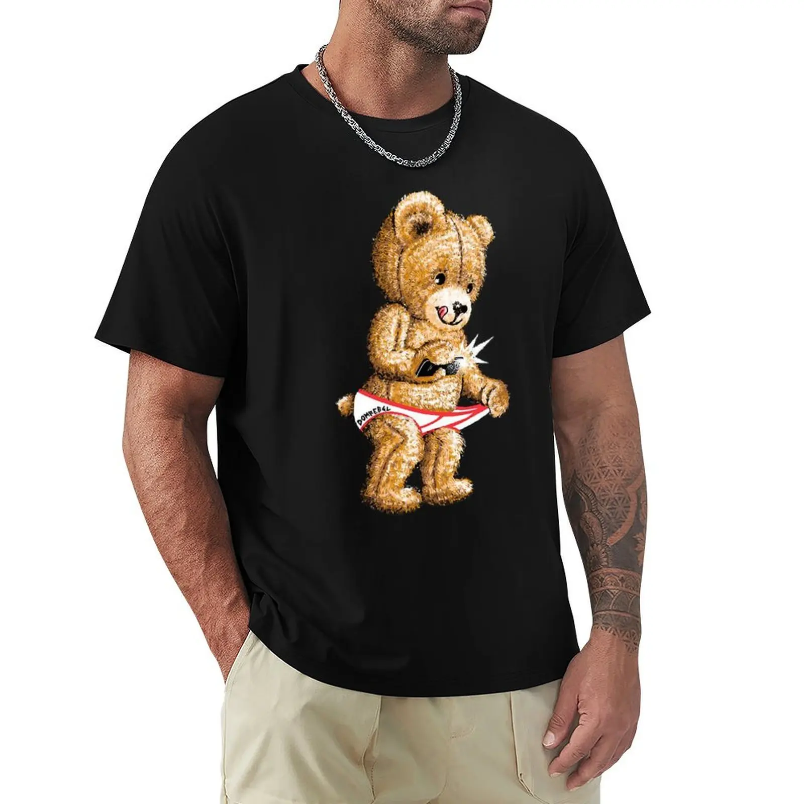 

Snap Box Teddy Bear T-Shirt T-Shirt summer tops heavyweights mens designer clothes