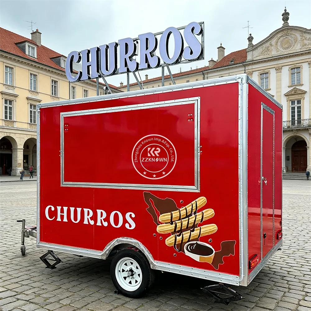 Mobile Pizza Food Trailer Concession Trailer Custom Portable Food Truck Beverage Food Truck  With Full Kitchen
