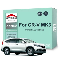 12Pcs Car Accessories For Honda CRV CR-V III MK3 2007 2008 2009 2010 2011 2012 Canbus Dome License Plate LED Interior Light Bulb