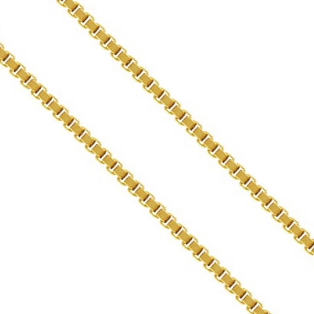 

14K Gold Filled Bulk Unfinished Box Chain 0.75mm 0.85mm Width Footage 3.28ft(about 1m)