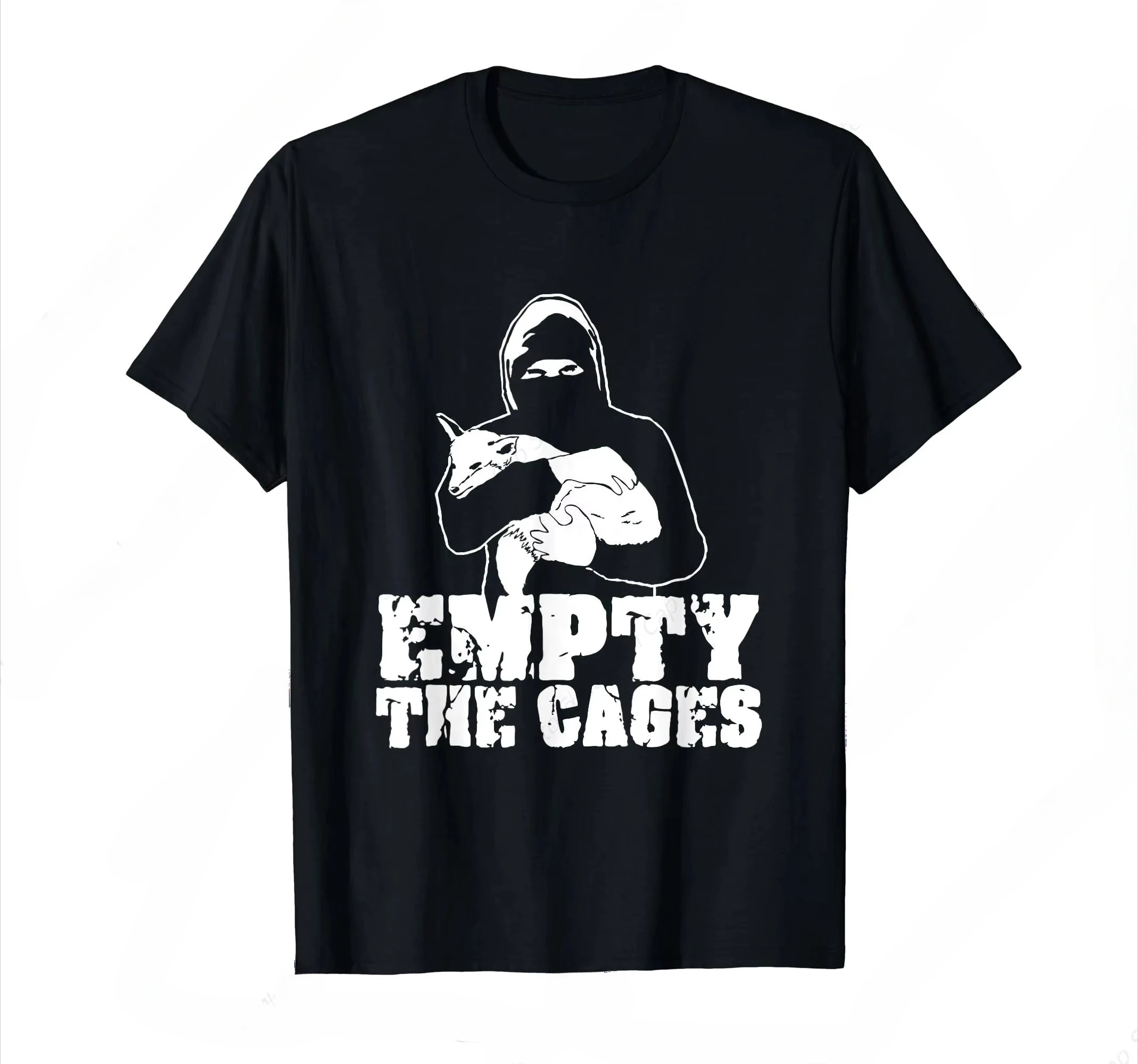 Empty The Cages Printed Women's T-shirt ALF Animal Liberation Front Vegan T-Shirt Summer Casual Short Sleeved Women's Clothing