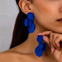 Exaggerated Flower Stud Earrings For Women Girls Retro Petal Ear Accessories Fashion Jewelry Holiday Party Gift OL AE279