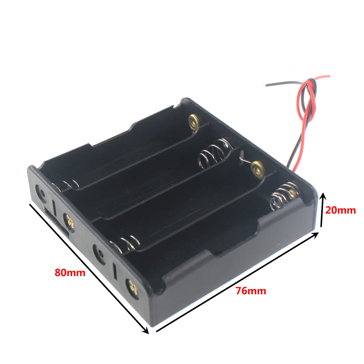 DIY 4x 18650 Battery Holder Storage Box Case with DC 5.5x2.1mm XH2.54 PH2.0 SM-2P Power Plug