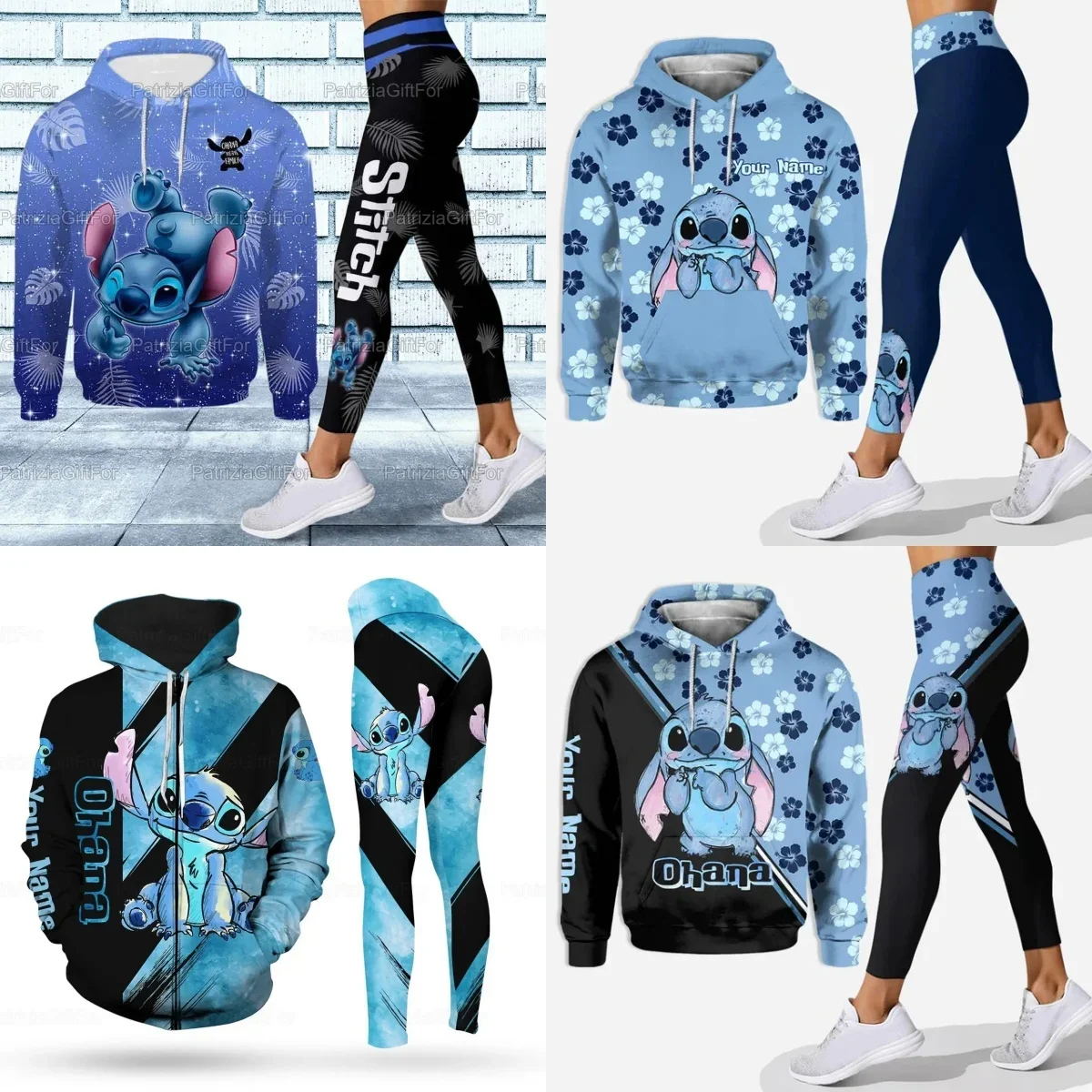 Women's Set Sports Disney Yoga Sportswear Essential Hooded Felpe Roupas Femininas Sudadera Winter Korean Clothes Women