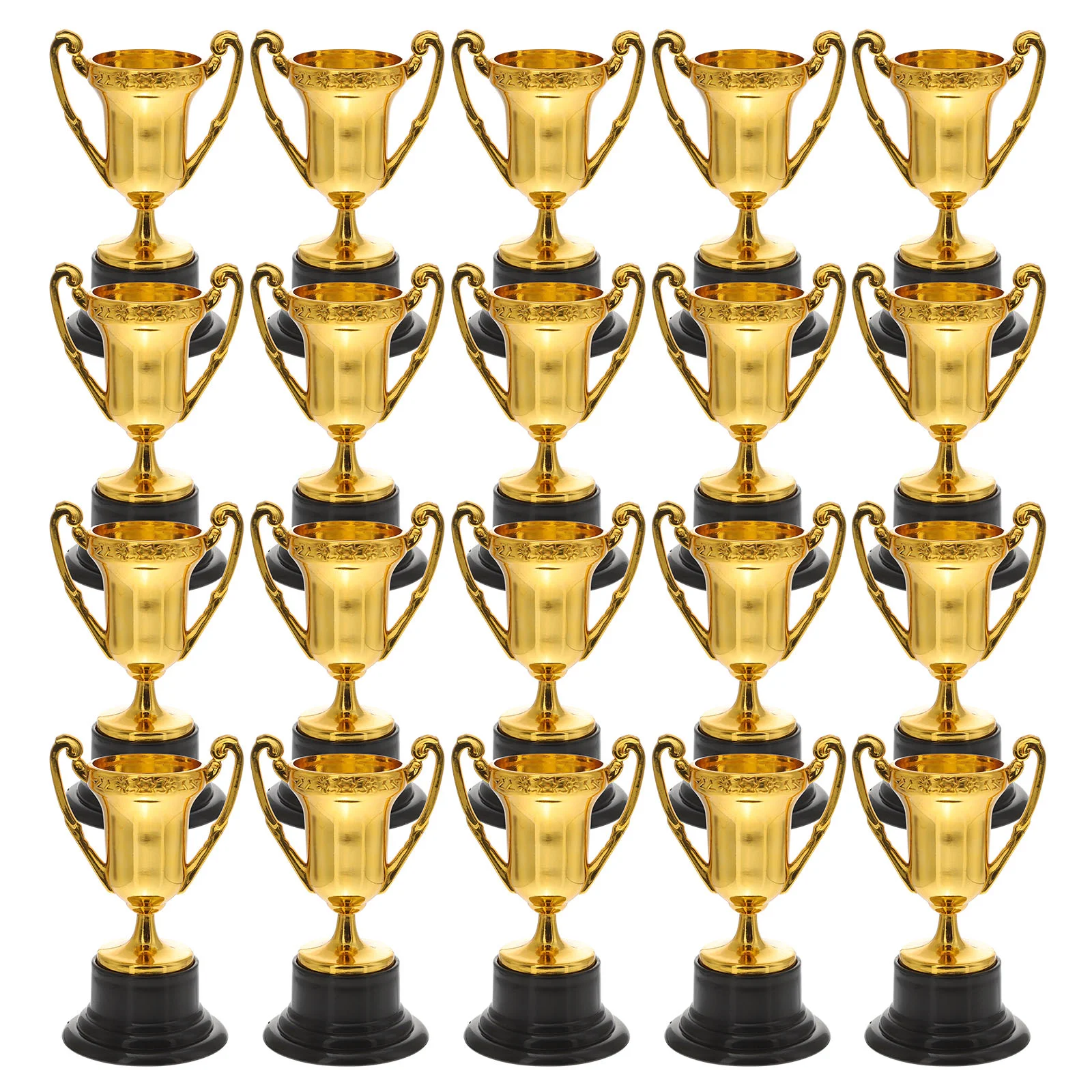 20 Pcs Fluffy Handbag Kids Plastic Trophy Toys Reward Award with Base Prizes Cup
