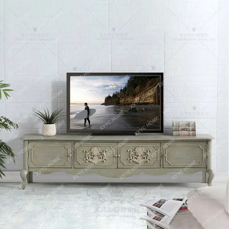

Solid wood TV cabinet simple small apartment living room floor cabinet