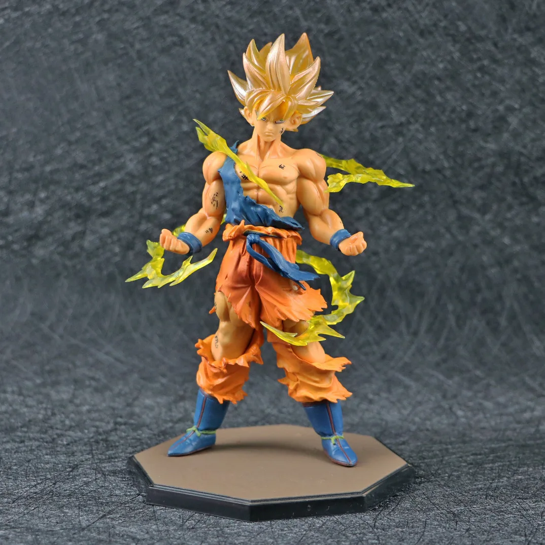 Hot Anime Dragon Ball Son Goku Super Saiyan Figure 17cm/6.69in Goku DBZ Action Figure Model Gifts Collectible Figurines for Kids