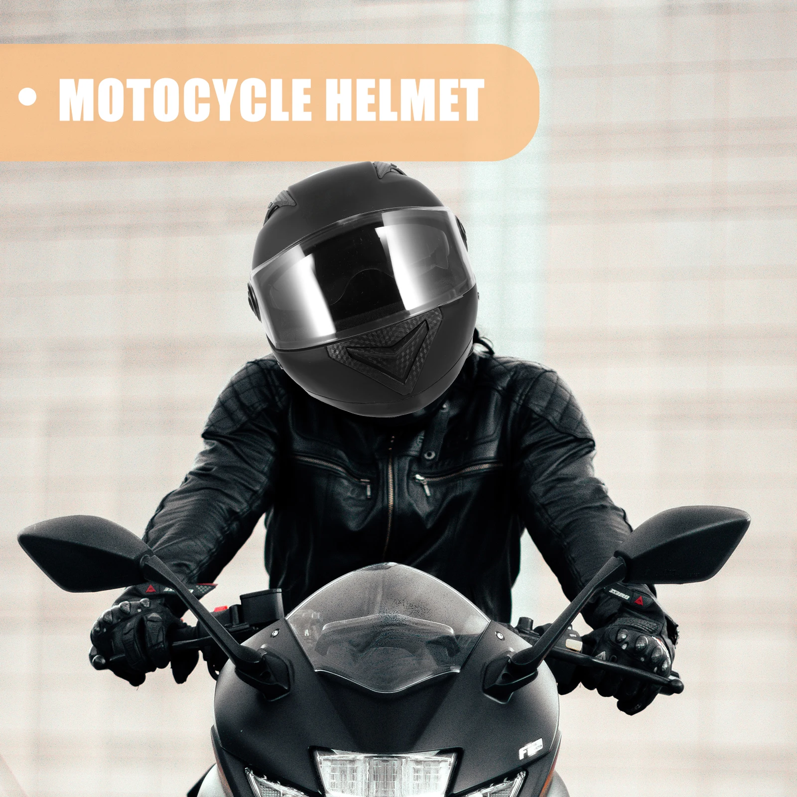 

1PC Motocycle Shockproof Lightweight PC Ventilation Fashionable Brim High Quality Firm AntiFall Air Diversion Aerodynamic