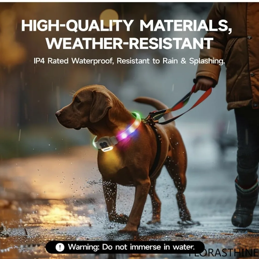 Silicone Led Luminous Dogs Collars USB Charging Walking the Night Dog Adjustable Pet Luminous Collar Dog Accessories Supplies