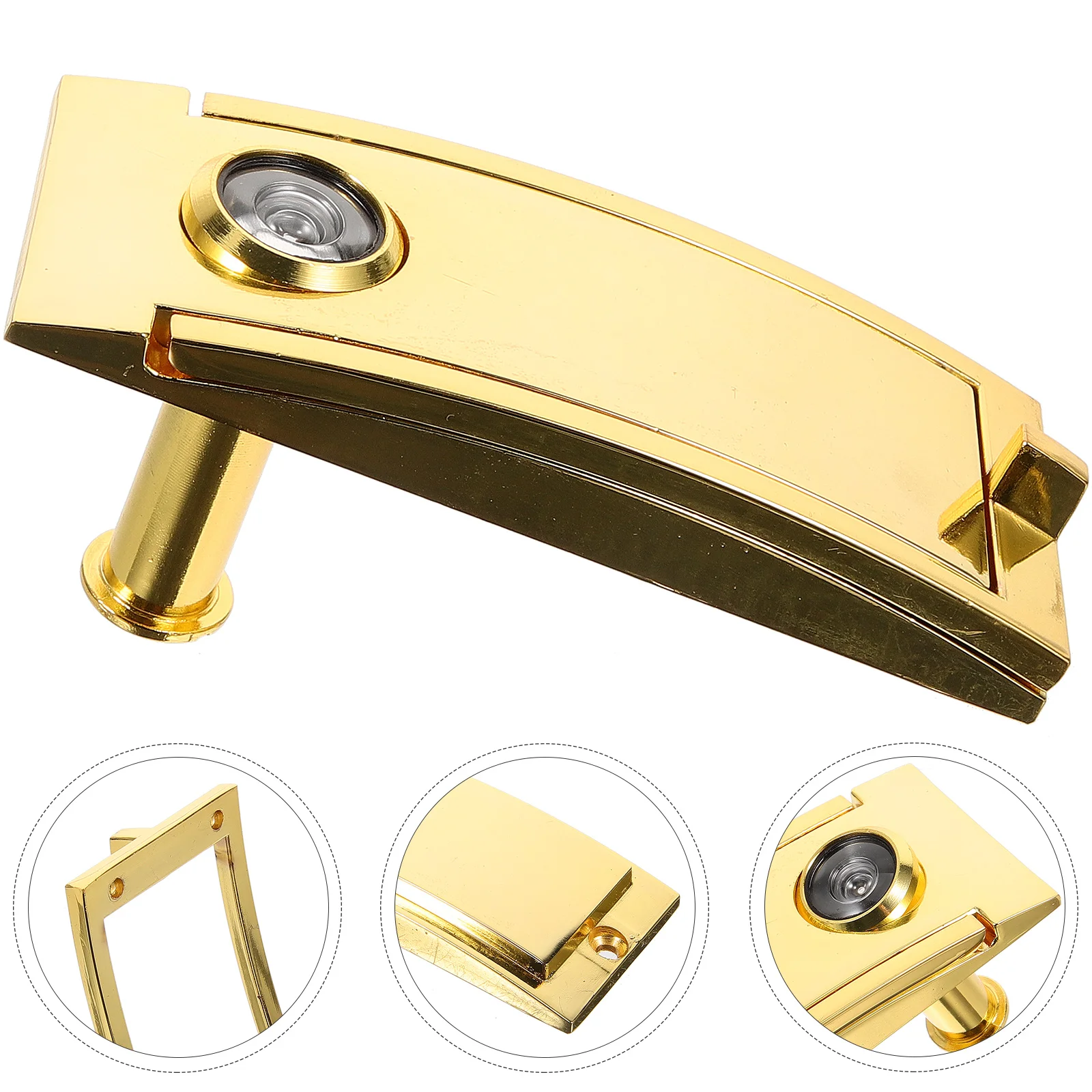 

Zinc Alloy Security Front Knocker With Peephole Durable Rust Resistant Modern Design Household Knocker Replacement Garage Door