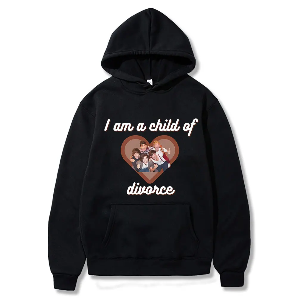 Niall Horan The Show Hoodie I Am A Child of Divorce 1D Group Hooded Sweatshirt Retro 90s Y2k Niall Horan Jumper Trendy Hoodies