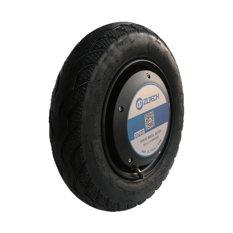 ZLTECH Tanpa Sikat 14 Inci 48V 800W 150RPM 300Kg Beban Tahan Air IP65 Roda Hub Motor Dc dengan Encoder 4096-Wire untuk Robot AMR