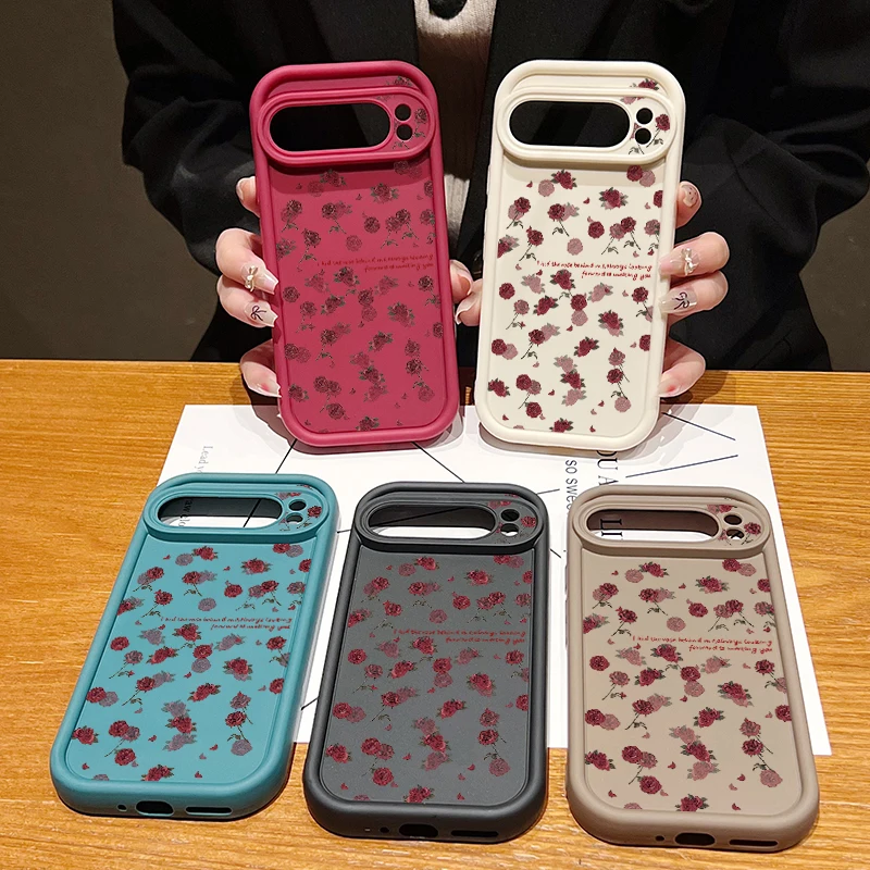 Rose Flowers Patterned Soft TPU Phone Case For Google Pixel 10 9 8 Pro 9A 8A 10 9 Pro XL 7 Pro 7A Shockproof Silicone Back Cover view 6