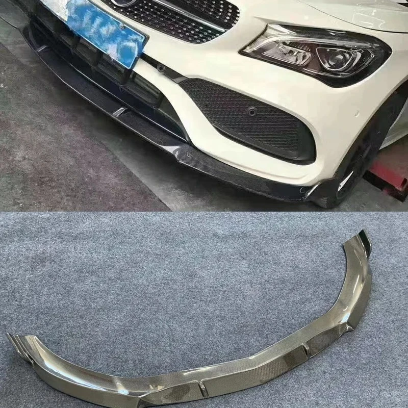 

Для Benz C117 W117 Cla220 Cla260 Cla45 передний бампер из настоящего углеродного волокна, диффузор для губ, сплиттер, комплект кузова автомобиля