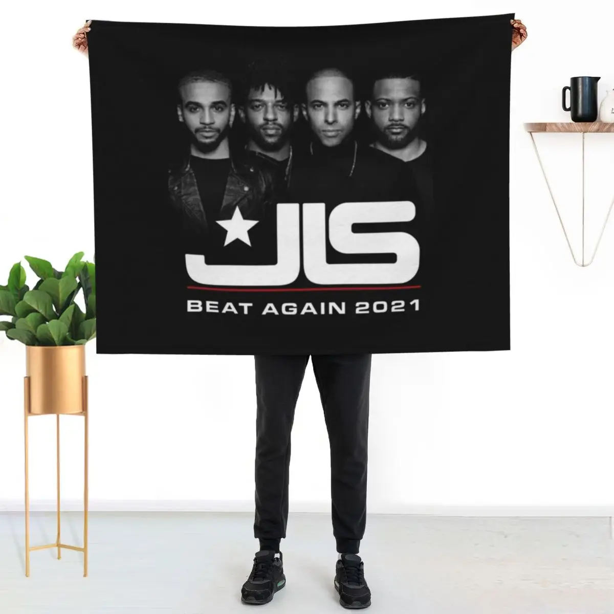 JLS BEAT AGAIN TOUR 2021 Throw Blanket couch cozy soft plush fuzzy picnic outdoor blanket