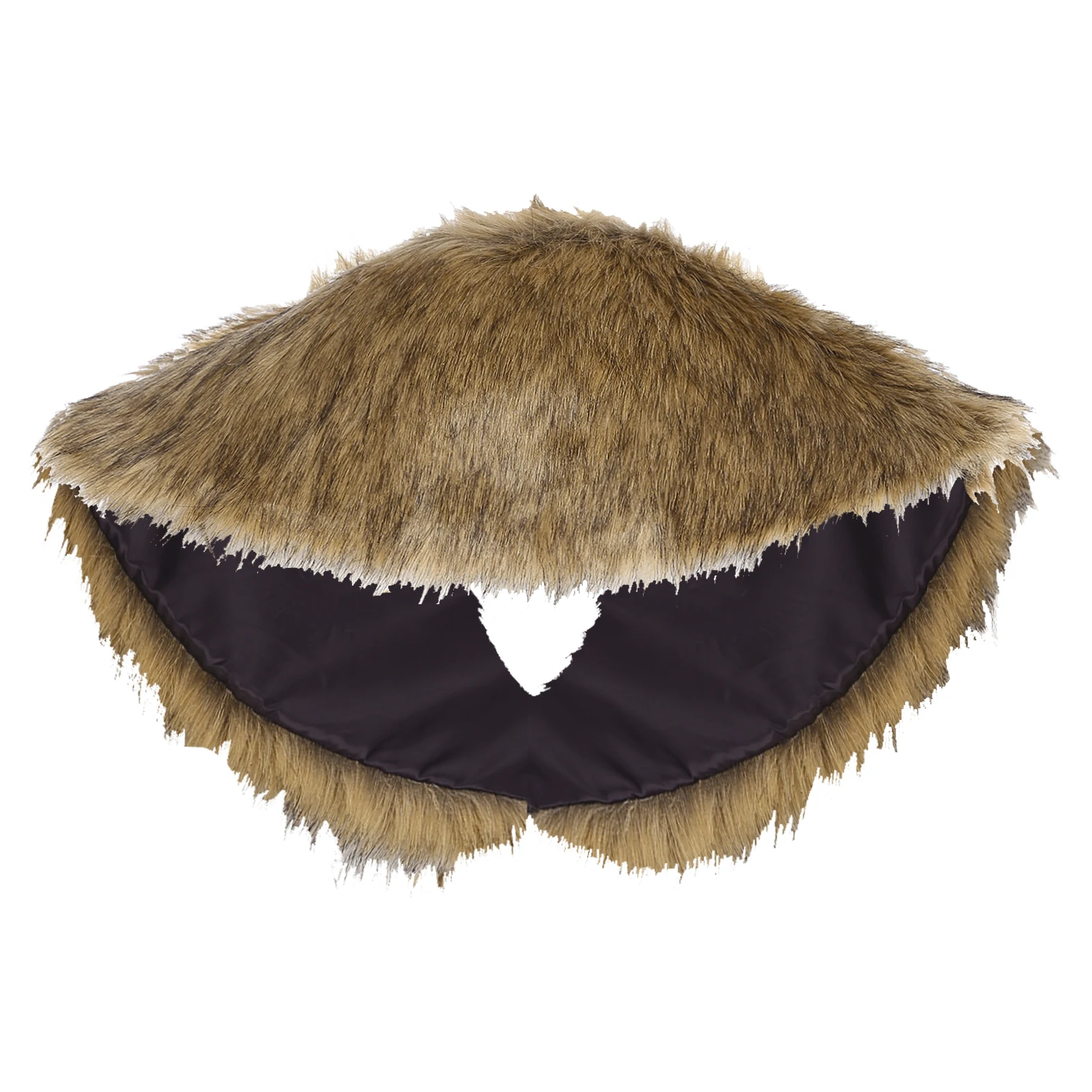 Accessorio per costume da uomo, cavaliere vichingo medievale, guerriero, scialli in pelliccia sintetica, collo a mantella, per feste di carnevale di Halloween, cosplay