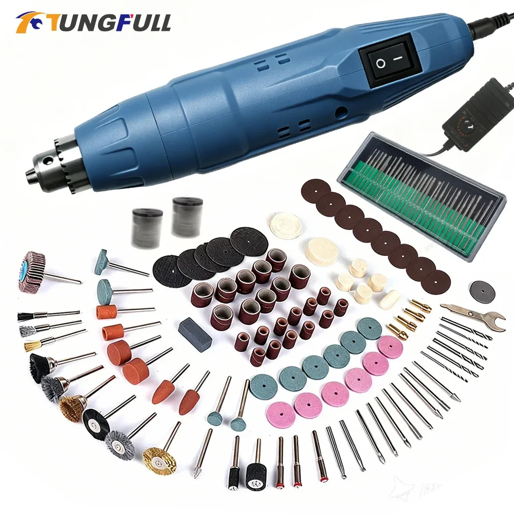 Portable DC 36V Electric Rotary Tool Mini Drill Grinder Variable Speed Engraving Polishing Machine for DIY Jewelry Woodworking