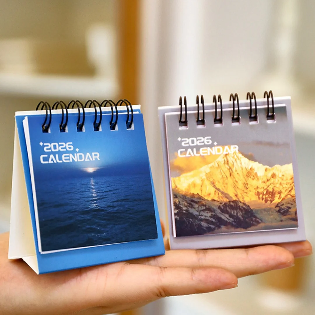 新しいミニ 2025 2026 カレンダーオフィス学用品カレンダーデスクカレンダー月間プランナーデスクアクセサリー装飾記録オフィス