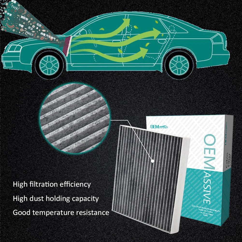 Car Activated Carbon Cabin Air Conditioning Filter For Hyundai Creta IX25 Kona Tucson Kia Rio Sportage Stonic 2017 2018 2019